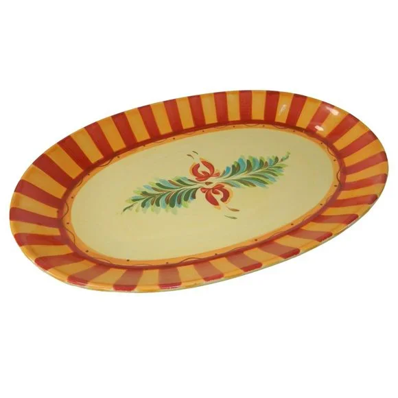 Gail Pittman Southern Living at Home Siena Oval Serving Platter Tray Holiday 14" - Picture 1 of 7